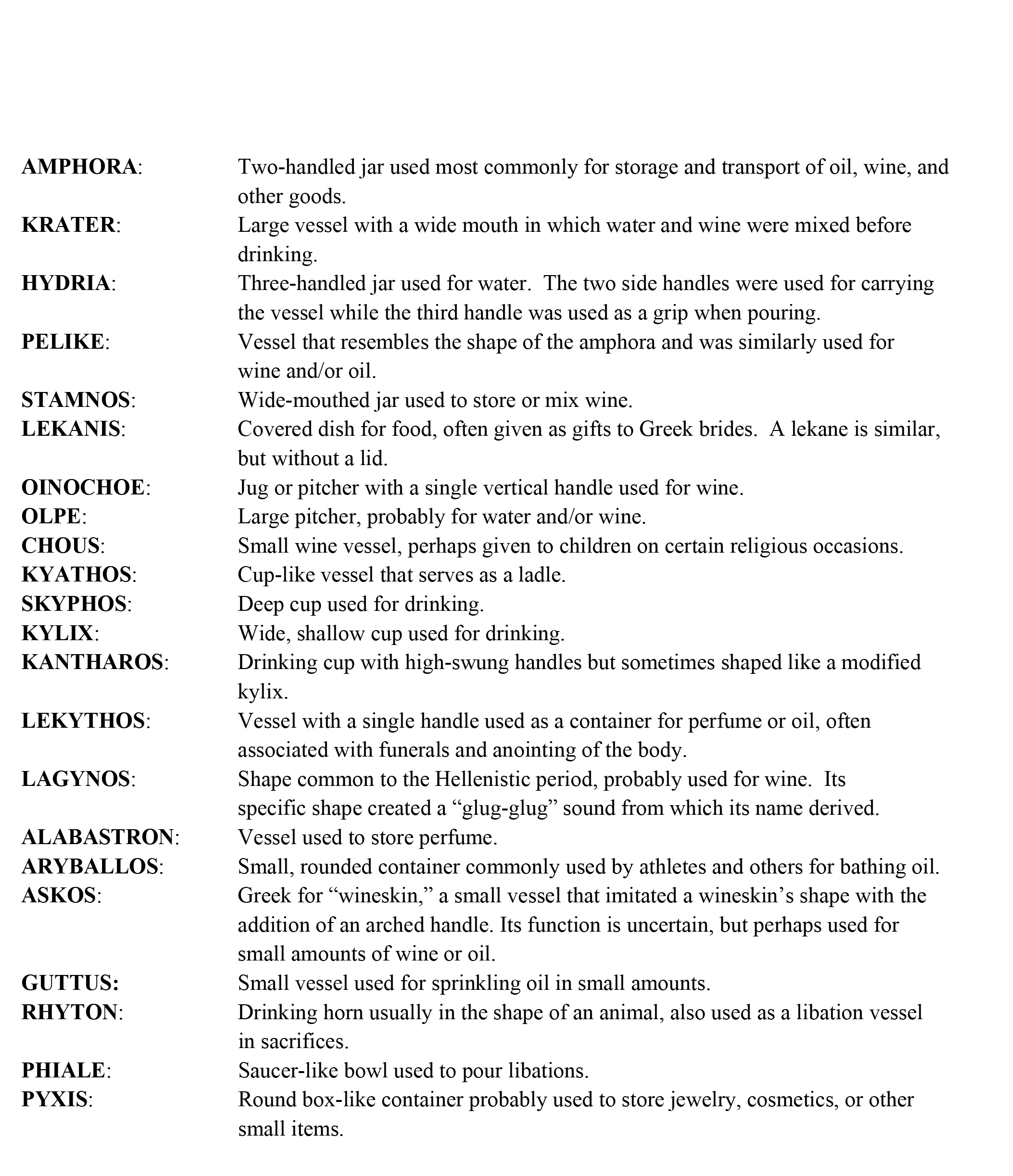 Vase definitions