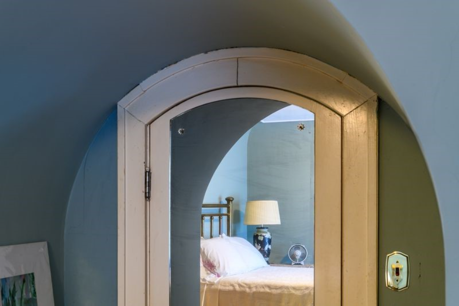 view through a bedroom doorway 