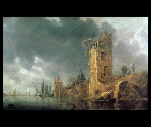 River Scene with Ruined Tower
